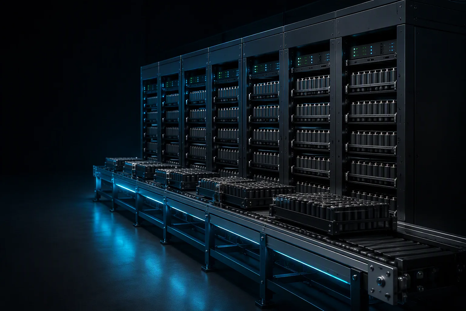 Automated capacity sorting cabinets measuring LIC cells in matched bins